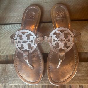 Tory Burch Women's Miller Sandals Rose Gold 6.5